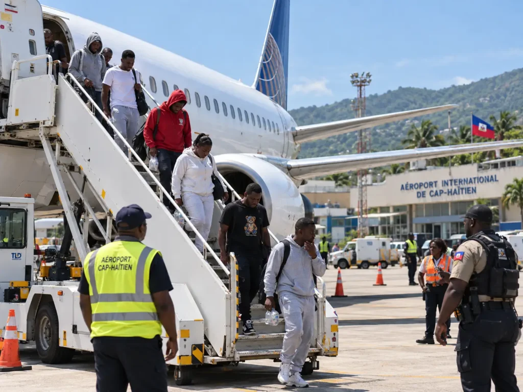 Passengers arriving at Cap-Haïtien International Airport